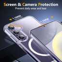 10 x SPIDERCASE Magnetic for Samsung Galaxy S24 Case, [3 Stand Ways][ Military Grade Drop Protection] with Invisible Stand Shockproof Slim Case for Samsung S24 6.2"-Clear