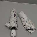 Cuby UV Sun Umbrella Compact Folding Travel Umbrella Auto Open and Close for Windproof, Rainproof & 99.9% UV Protection Parasol with Black Anti-UV Coating (New Butterfly flower)