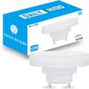 GU24 LED Light Bulb, Ultra Mini Squat GU24 Puck Lights, 10W(75W Equivalent), Dimmable, 1100LM, 3000K, ETL Listed, Low Profile Mls13gus Replace. (2, 3000K)