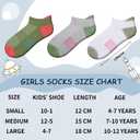 Comfoex Girls Socks Ankle Athletic Socks For Kids 4-6 Years Old Short Socks With Cushioned Sole 8 Pairs (Yellow)