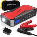 DBPOWER Peak 2000A 18000mAh Portable Car Jump Starter (up to 7.2L Gas, 5.5L Diesel Engine) Battery Booster with Smart Charging Port, Compass, LCD Screen and LED Light (Black/Red)