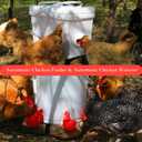 Chicken Feeder No Waste Automatic Poultry Feeder Ports Kit and Waterer Set