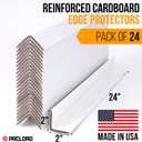 24" x 2" x 2" Reinforced Cardboard Edge Protectors, Pack of 24
