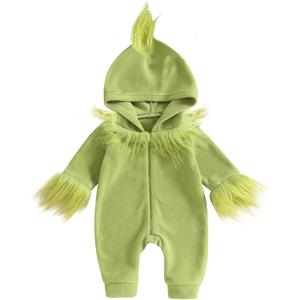 Eadrioss Cute Animal Costume for Toddler Baby Girl Boy Halloween Costume Fuzzy Warm Fall Winter Clothes Halloween Gifts (6-12 Months, Greench Monster)
