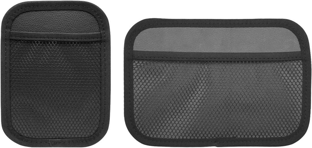 INNOLIFE Car Net Pocket Side Clutter Scattered Storage Phone Holder Strong Paste Organizer 8"x5.75" (1pcs L + 1 pcs S)