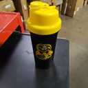 Karate Kid Cobra Kai 25oz Shaker Bottle w/ Blender Mixer Ball - Drink Measurements, Fliptop, Leakproof Screw Lid- Blend Protein Powder, Sports Drinks, Shakes, Smoothies - Officially Licensed