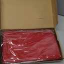 SLKQG Christmas Red Linen Fabric Placemats Set of 8, Heat Resistant & Machine Washable Double-Layered Cloth Placemats for Dining Table, Indoor/Outdoor Use, Non-Slip Kitchen Table Mats (8, Bright Red)