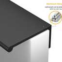 goldenwarm 10 Pack Black Finger Edge Pulls Drawer Finger Pulls Matte Black Kitchen Hardware Handles Bedroom Dresser Drawers,3-3/4in Hole Center