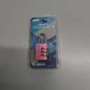 2 x XD25 3-Digit Combination Small Mini Padlock, Pink, 1-Pack