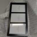 MIMOSA MOMENTS 7x13 Black Wood Three Photo Collage Frame, Family & Wedding 4x6 3 Frame