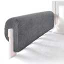 Toddlers' Bed Rail Bumpers Protector, Children's Bed Guardrail Padding, Soft Cushioned Barrier, Increased Height, Easy to Install, Washable Cover, Fits Floor, Bunk & Loft, 3 Ft, Gray