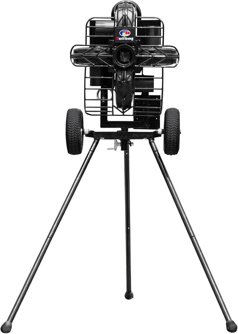 Furlihong 747BH 4-Wheel Baseball Pitching Machine, Adjustable Speed and Angle, Various Pitching Modes, 110MPH Max Speed, for Professional Players and Coaches