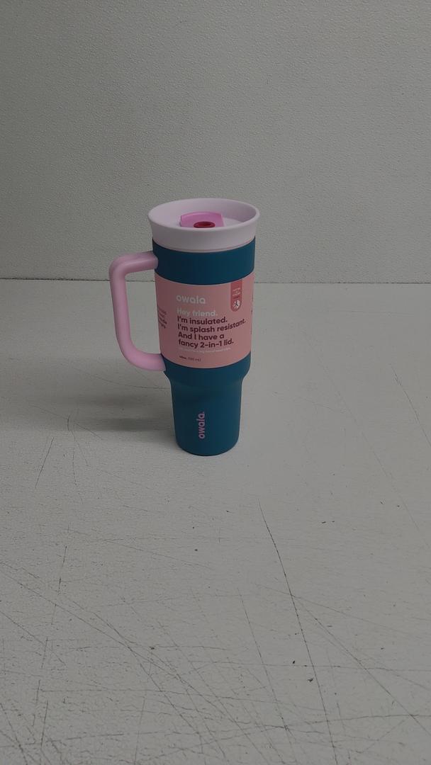 Owala Stainless Steel Triple Layer Insulated Travel Tumbler with Spill Resistant Lid, Straw, and Carry Handle, BPA Free, 40 oz