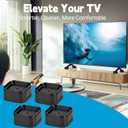 4 Pack TV Stand Riser Blocks, Heavy-Duty Adjustable Height Blocks for Raising TV Stand, Rectangular Adjustable Block Lift, Durable Non-Slip Television Elevation Pads for Home and Office