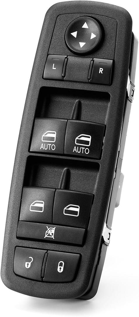2010-2011 Dodge Grand Caravan Window Switch, 2010-2011 Town & Country Main Driver Side Window Button Control with Door Lock Switch,Front Left 4602535AH,4602535AI(2 Auto,w/o Power Folding Mirrors)