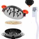 Chicken Shredder Tool Twist Pro - Large Meat Shredder for Chicken Breast, Pulled Pork, Beef with Upgraded Stainless Steel Spikes Wall Mounted Design BPA-Free Kitchen Essentials Gadgets (Orange/Black)