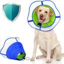 Soft Dog Cone Collar Alternative, Comfortable Pet Recovery Head Cone After Surgery, Breathable&Adjustable Elizabethan Neck Collar with 360Vision for Large Medium Small Dogs and Cats, (M)