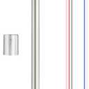 36 Inch Ceiling Fan Downrod with Coupler, 1" Diameter and 36" Height Ceiling Fan Extension Rod with Wires, Downrods Extension for Most of Ceiling Fans, Nickel, Not Threaded-