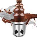 Chocolate Fountain Machine 4 Tiers Electric Chocolate Fondue Fountain Machine Cheese Fountain Perfect for Nacho Cheese, Chocolate Sauce, Wedding, Party