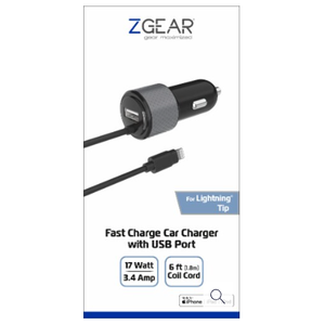 ZGEAR  Fast Charger Car Charger With USB Port
