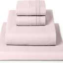 Mellanni Queen Sheets Set - 4 PC Iconic Collection Bedding - Hotel Luxury, Extra Soft, Cooling Bed Sheets - Wrinkle, Fade, Stain Resistant (Queen, Blush Pink)