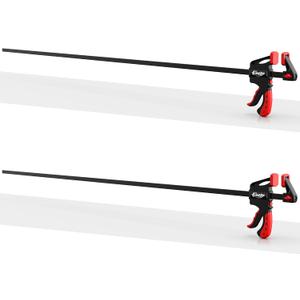 50" Bar Clamps for Woodworking 2-Piece, One-Handed Quick-Change F Clamp/Spreader with 130 LBS Load Limit, Wood Clamps for Gluing, Carpentry, DIY, and Woodworking
