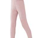 Tifimoy Girls' Fleece-Lined Thermal Leggings, High-Waisted, Warm Pants for Toddlers and Kids, Soft and Stretchy for Cold Weather Pink 8Y 130