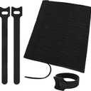 128Pcs 6in Cable Ties, Adjustable Cable Straps Wire Organizer Cord Wrap, Hook and Loop Cable Management