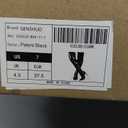 GENSHUO Over the Knee Boots for Women with Heel Suede Thigh High Boots Stretch Sexy Pointed Toe Stiletto Long Boot Shoes (7, Patent Leather Black)