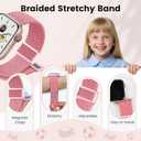 Compatible with Kids Apple Watch Band and Case 38mm 40mm 41mm 42mm 44mm 45mm, Nylon Elastic Solo Loop and Protective Cover with Screen Protector for iWatch Series 9 8 7 SE3 SE2 SE 6 5 4 3 2 1
