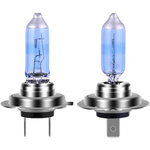 H7 Headlight Bulb H7 Halogen Headlight Bulb 5000K Super White Light Long Life Replacement PX26D 12V/55W (H7, 2 Pack)