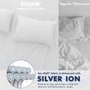 Elegear Cooling Pillow Cases for Hot Sleepers, Silver Infused Cooling Pillowcase Instantly Cool with Q-Max>0.5, Soft Silky Pillowcases for Hair & Skin, Zipper Anti Acne Pillowcase Set of 2-Queen,White