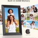 BIGASUO Digital Picture Frame, 10.1" Frameo Digital Frame WiFi with 32GB Memory, 1280x800 IPS Touch Screen, Send Photos/Videos from Your Phone Anywhere, Photo Gifts for Parents and Grandparents