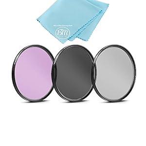 49mm 3 Piece Filter Kit (UV-CPL-FLD) for Canon EOS M6, EOS M6 Mark II, EOS M50, EOS M50 Mark II, EOS M100, EOS M200 Cameras with EF 15-45mm Lens, Fuji X100V, Sony Alpha A3000 with 18-55mm Lens