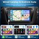 7" Wired Double Din Car Stereo Radio with Apple Carplay & Android Auto, Double Din Radio Support Bluetooth, SWC, FM, Mirror Link, Type-C, HD Touchscreen, Aux Input Car Audio Receivers