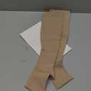 TOFLY® Compression Stockings (Pair), Grade Firm Support 20-30mmHg, Opaque, Unisex, Open Toe Knee High Compression Socks for Varicose Veins, Edema, Shin Splints, Nursing, Travel, Beige M