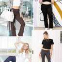 STRETCH IS COMFORT Plus Size High Waist Bootcut Yoga Pants Women|Flare Leggings for Women|Pants Pockets Capri and Full-Length (Black, XXL)
