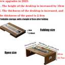 Japanese Low Floor Table Solid Wood Japanese Folding Table, Folding Coffee Table for Tatami Low Sitting Coffee Table No Assembly, Bamboo Japanese Style Tea Table for Sitting on The Floor Easy Storage