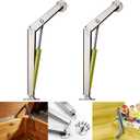 Toy Box Hinges Soft Close - Chest Hinges and lid Support Soft Close - HADEWEITE 200N Gas Struts for Heavy Wooden Boxes (2 Pack 200N/30LB)