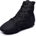 MSMAX Jazz Boot Shoes Women Character Shoes for Woman Ankle Boots for Men (7.5, 39 Black)
