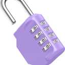 Puroma Combination Lock 4 Digit Waterproof Locker Locks Secure Outdoor Padlock for Gym Lockers, Toolboxes, Gates, Fences, Storage, Sports Locker, Cabinets (Purple)
