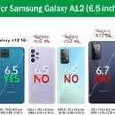 Phone CASE for Samsung Galaxy A12 Case/A12 5G/SM-A125, Slim Art Graphic Design Anti-Scratch Shook-Proof Hybrid PC TPU Bumper Armor Cute Girl Women Drop Protective Cover Grey White Pink Flower