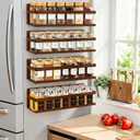 SMRCAD Magnetic Spice Rack for Refrigerator, 4pack Magnetic Shelf for Fridge Space Saving Seasoning Organizer for Any Metal Surface No Drilling Needed (Bronze -Cut Out, 4Pack)