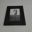 Picture Frame with Polished, Crystal Clear Glass - Hampton Collection - Distressed Wood Picture Frames for Tabletop and Wall Display - Charcoal Black, Frame Size 10x8.5"