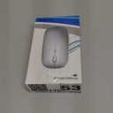 Wireless Bluetooth Mouse, Rechargeable, LED, Silent, Ultra-thin Design (Bluetooth 5.2 and 2.4GHz USB Receiver) | Portable Computer Mouse for Laptops, iPads, MacBooks and Apple Devices (Black)