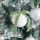 MEEDEE Sage Green Velvet Ribbon 5/8 Inch Single Face Nylon Velvet Ribbon 25 Yards Light Green Velvet Ribbons for Christmas Tree, Ornaments, Gift Wrappig, Rustic Wreath, Invitations, Sewing Crafts