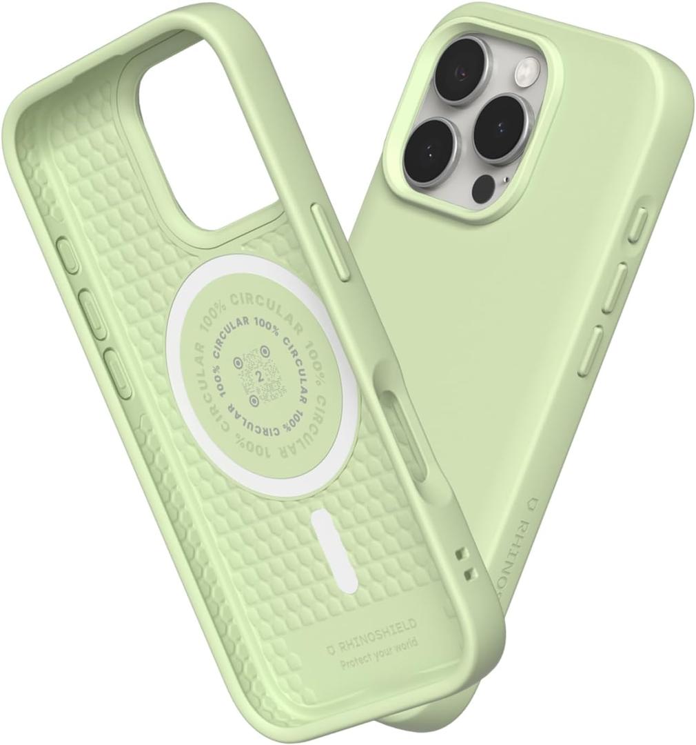 RhinoShield SolidSuit Case Compatible with Magsafe for [iPhone 16 Pro Max] | Shock Absorbent Slim Design Protective Cover with Premium Matte Finish 3.5M / 11ft Drop Protection - Pastel Matcha
