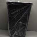 Mind Reader Slim Tapered Laundry Hamper with Lid, Clothes Basket with Swiss Cross Cut-Outs, Lightweight & Ventilated, Plastic, 16.75"L x 12.75"W x 23"H, Black