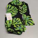 Lularoe Tall Curvy (TC fits Sizes 12-18) Palm Fern Fronds Leaves Black Green Buttery Soft Adult Leggings, 1 Pack