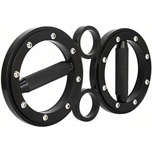 FIITY 8 Pounds Multifunctional Hand and Forearm Trainer - Spinning Burn Muscle Training - 360 Degree Rotating Grips Sliver/Black